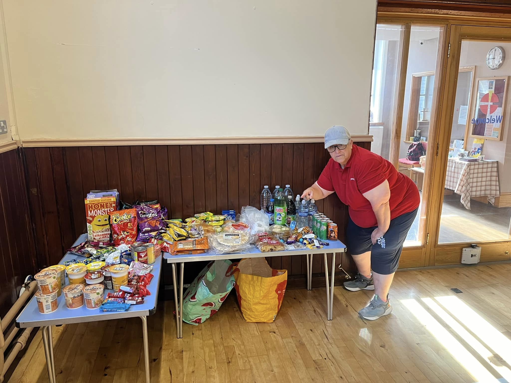 Prepared food on a table